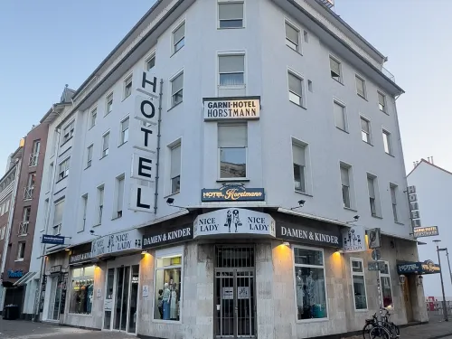 <p>Die Außenansicht unseres Hotels Horstmann in Münster.</p>