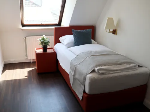 <p>Gemütliches Einzelzimmer in unserem Hotel Horstmann.</p>